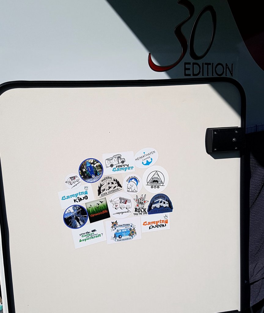 Camping Stickertausch