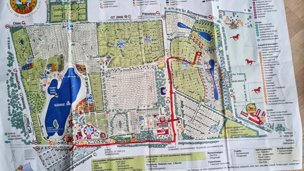 Südsee-Camp Plan